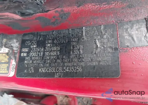 2020 Kia Niro Lx из США, поврежденный, VIN KNDCB3LC8L5435256